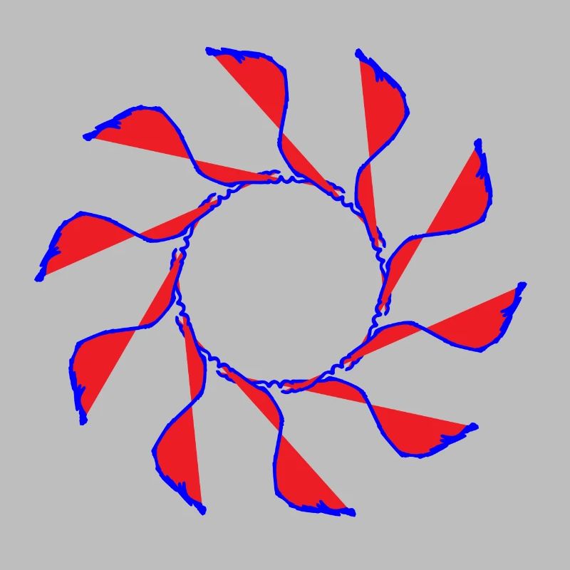 Pinwheel, Flower, Random Pattern Gyroscopic