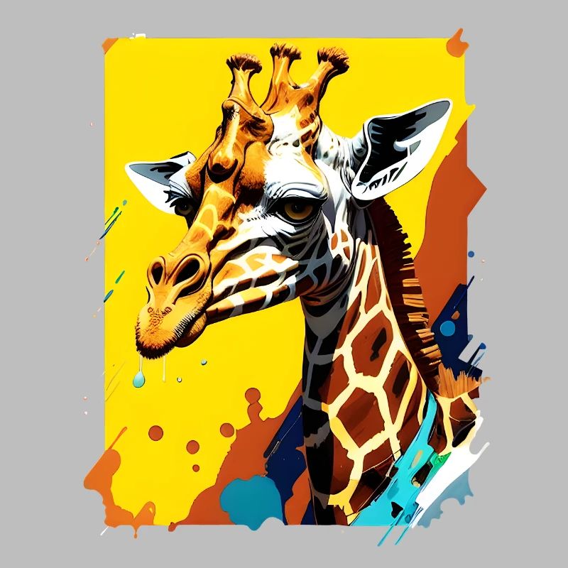 Giraffe Farbexplosion Neon