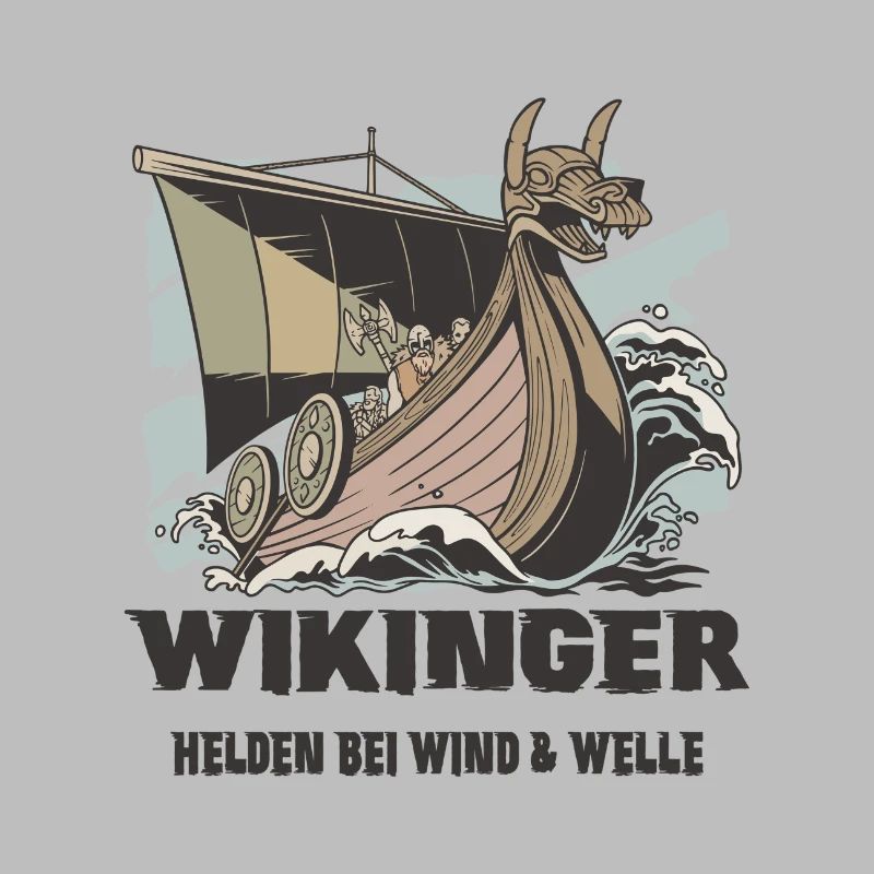 Wikinger Seefahrt Design