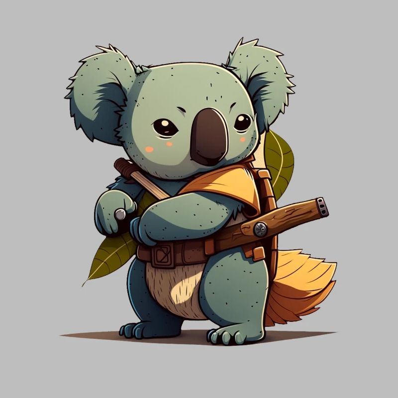 Koala als Samurai