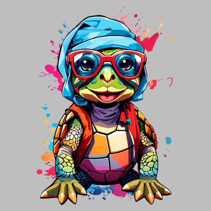 Turtle small and colorful