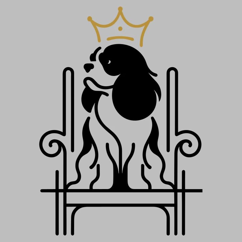 Cavalier King Charles Royal on Throne