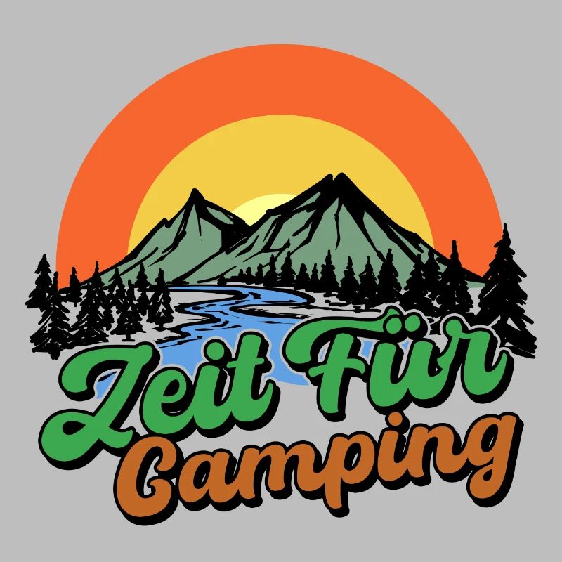 Campsite Camping Statement Mountains Camper