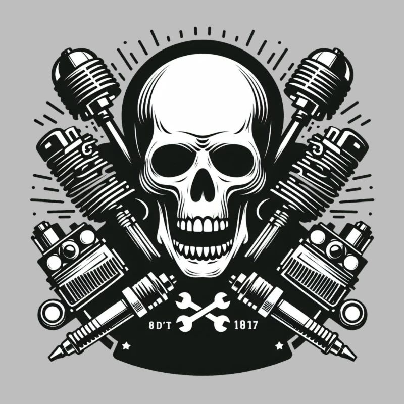 Biker Skull Design 3