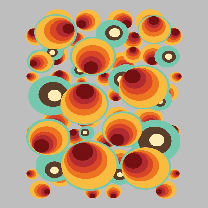 Retro Polka Dots Circle Pattern