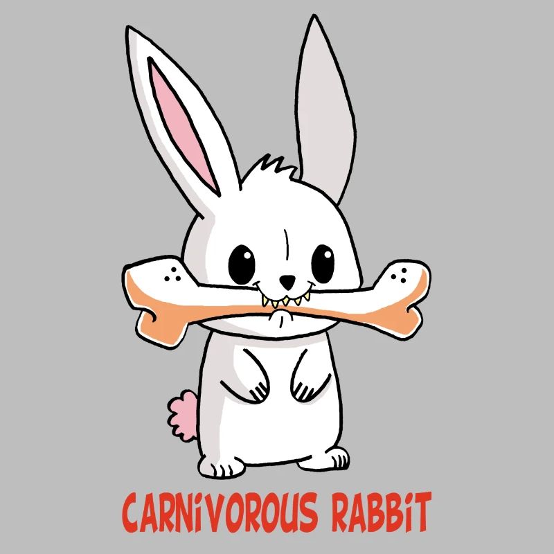 Carnivorous white rabbit