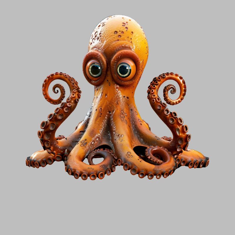 Octopus Small Octopus Cuttlefish Cute Octopus