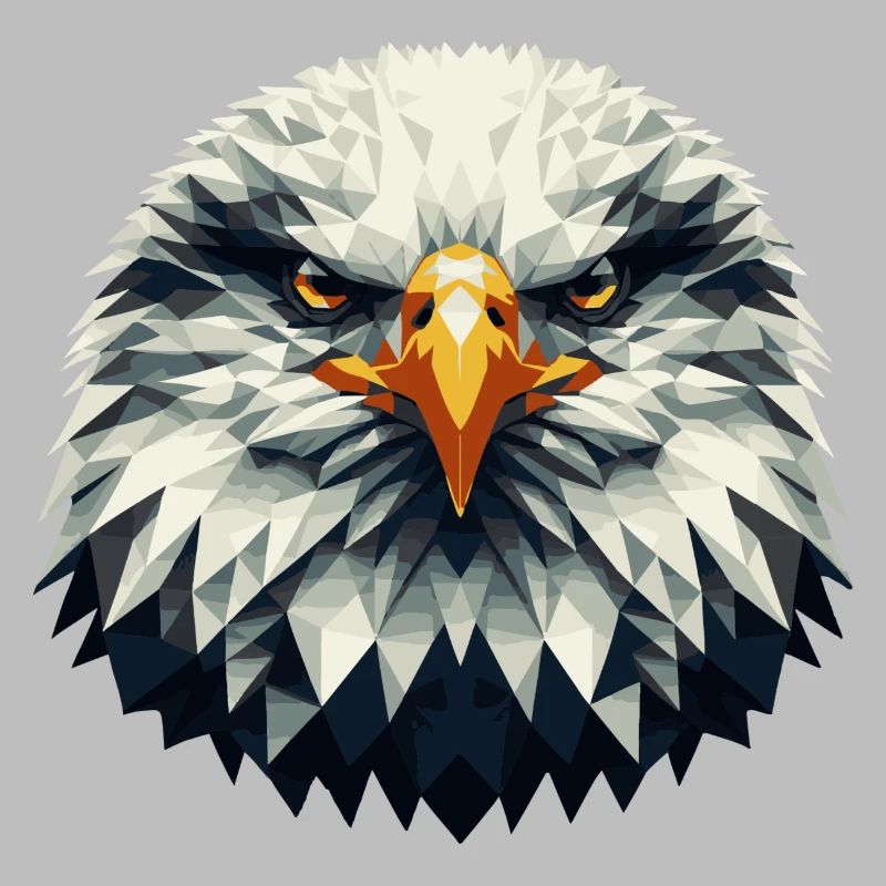 Geometric Eagle Head – Polygonal