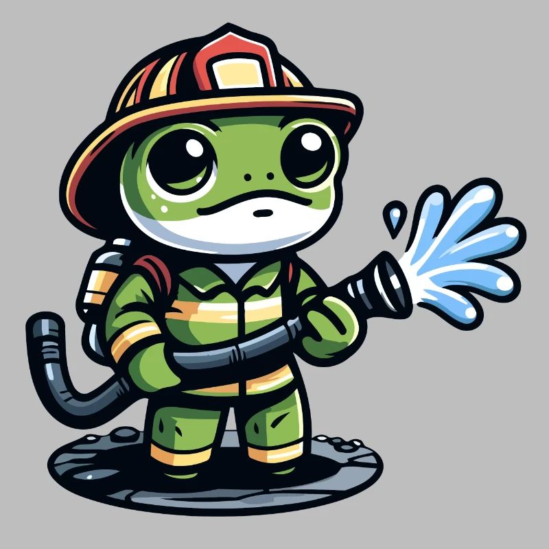 Ribbit de pompier : le courageux défenseur de l’étang