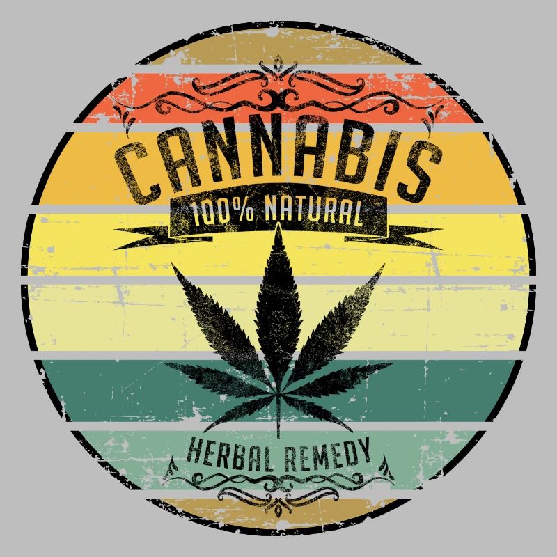 Retro Weed Cannabis Leaf