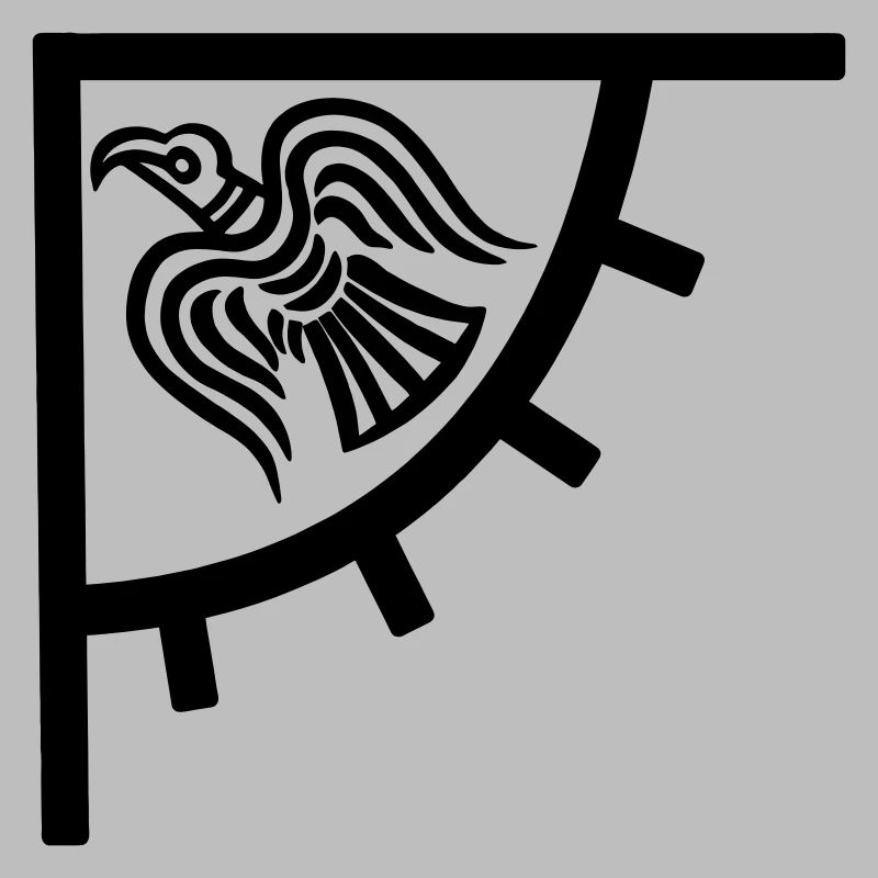 Wikingerflagge Ecke Rabe