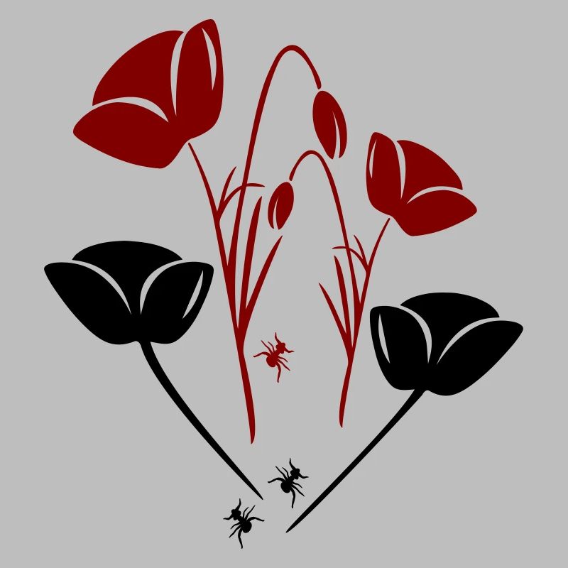 Tulipes avec fourmis