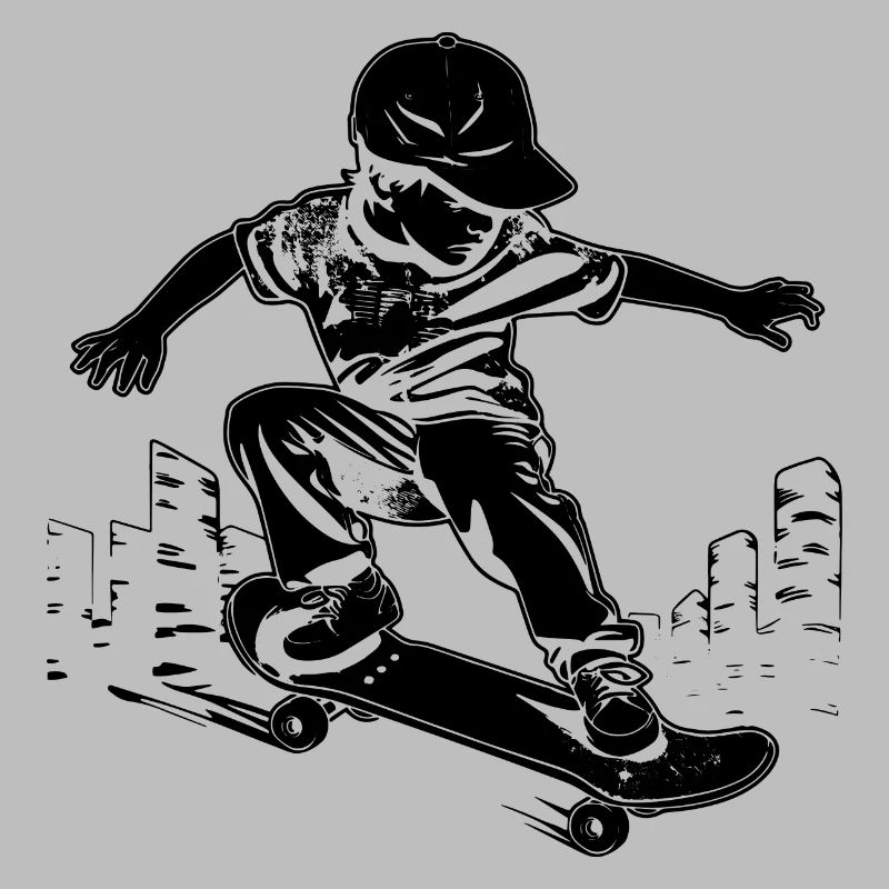 Garçon de skateboard