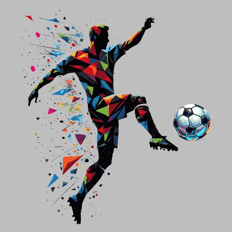 dynamic soccer player playing soccer