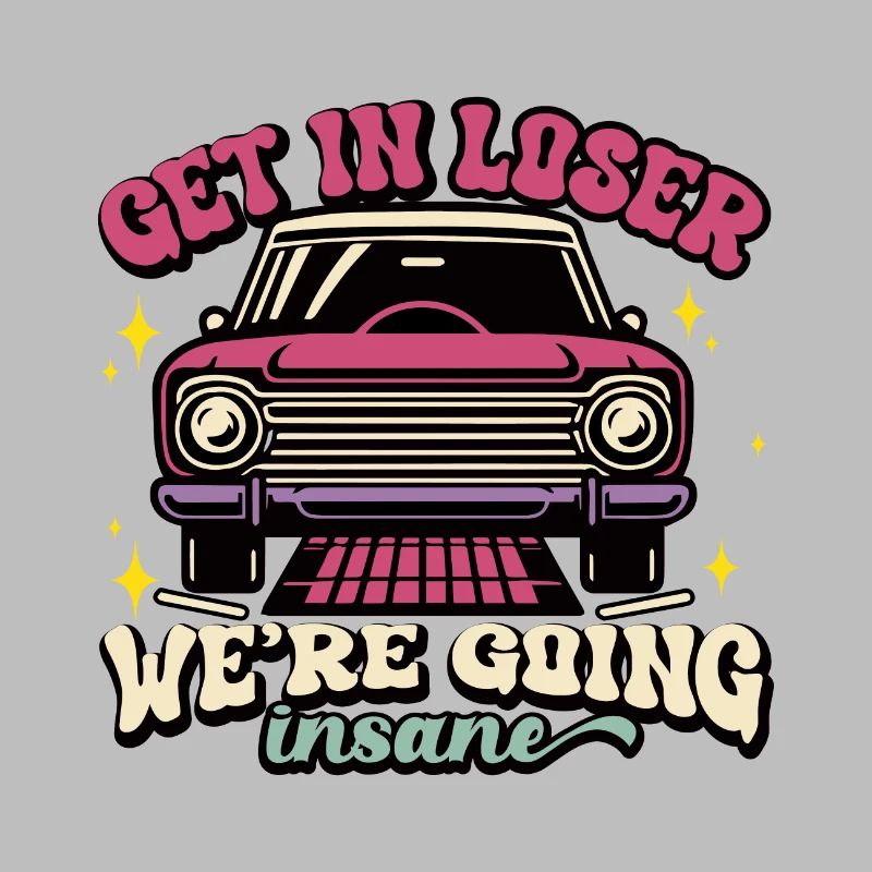 Retro Auto Verschwinde Wahnsinniges Design