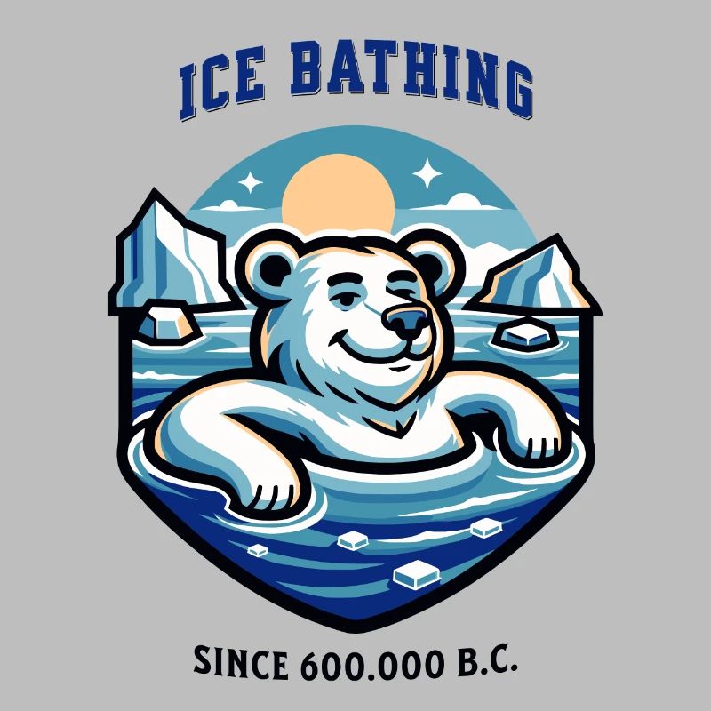 relaxed polar bear while bathing funny saying