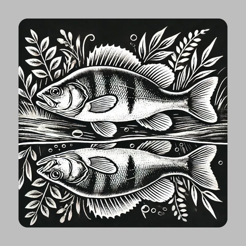 Perch Angler Silhouette Design