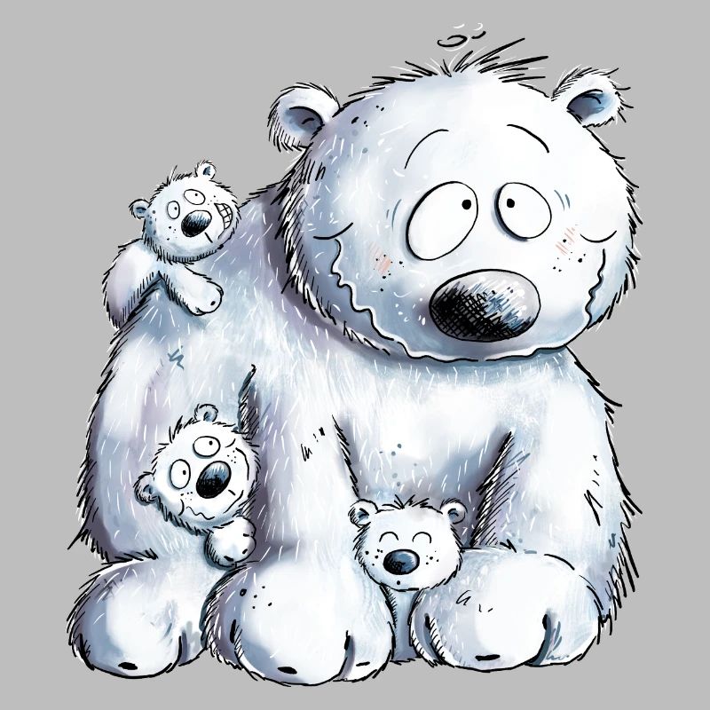 Eisbär Mit Eisbär Baby I Polarbär