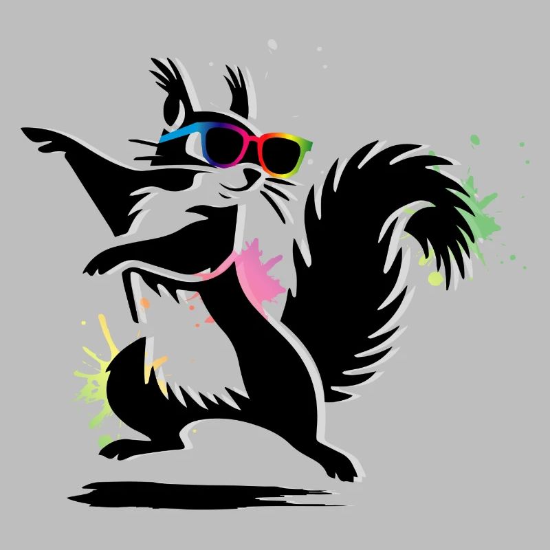 Stylisches Eichhörnchen mit Sonnenbrille Stencil