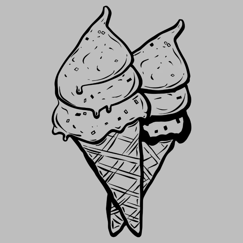 Cornets de crème glacée Dessin