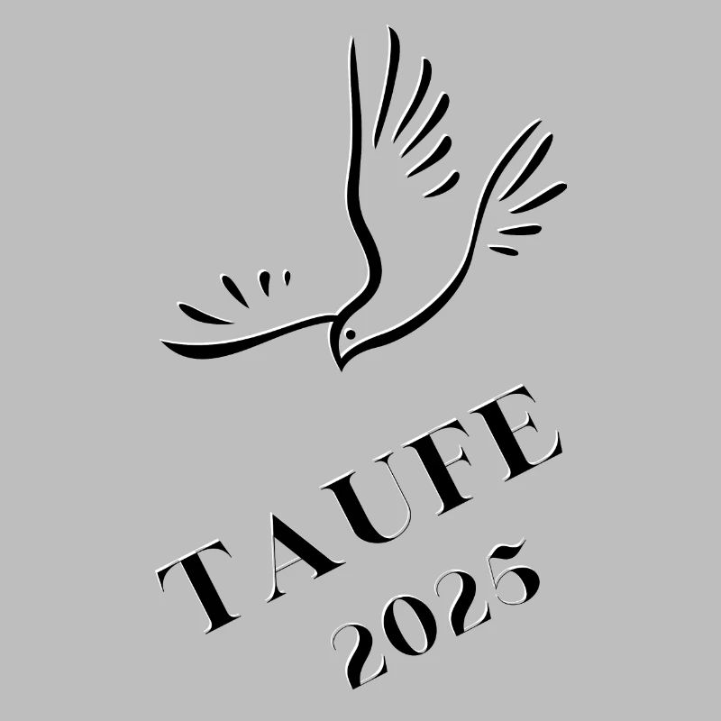 Taufe 2025 Taube hinabschwebend Taufgeschenk 2025