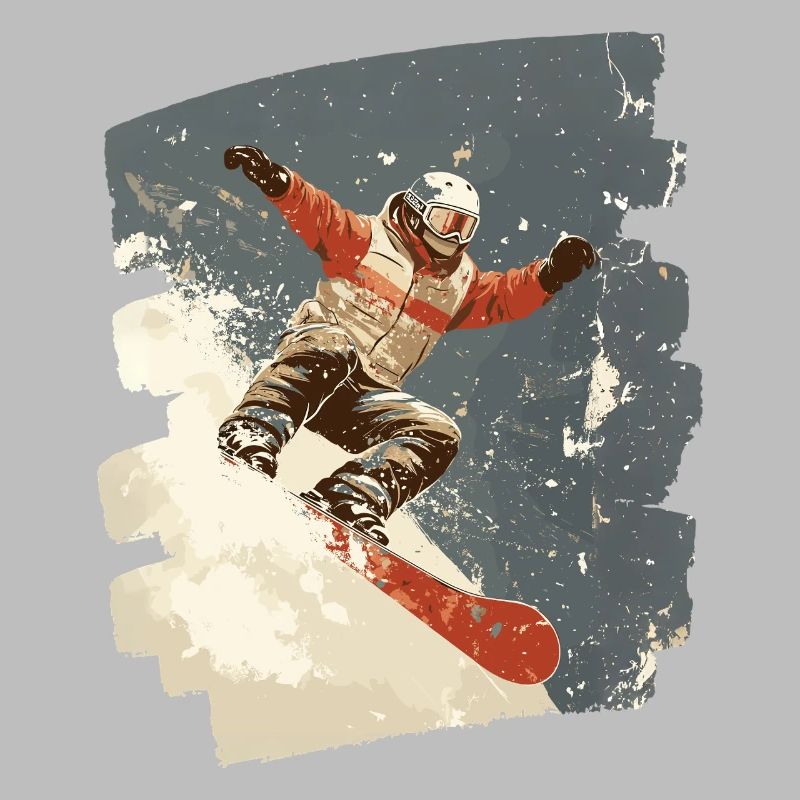 Snowboarder Pulverschnee