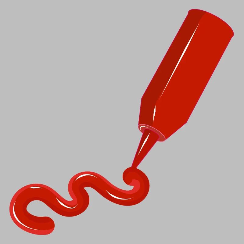 Bouteille de ketchup avec balançoire - funny food design