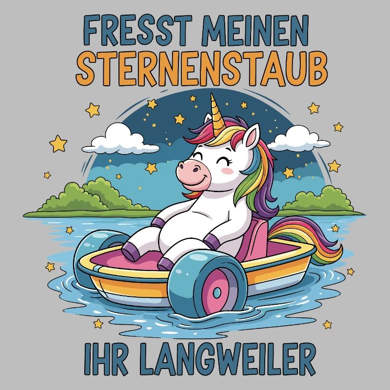 Einhorn Tretbootfahrt