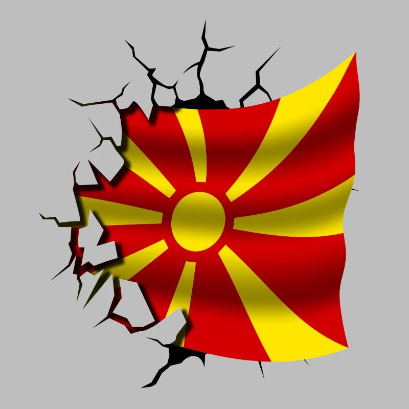 Drapeau de la Macédoine - Macédoine - Drapeau brisé