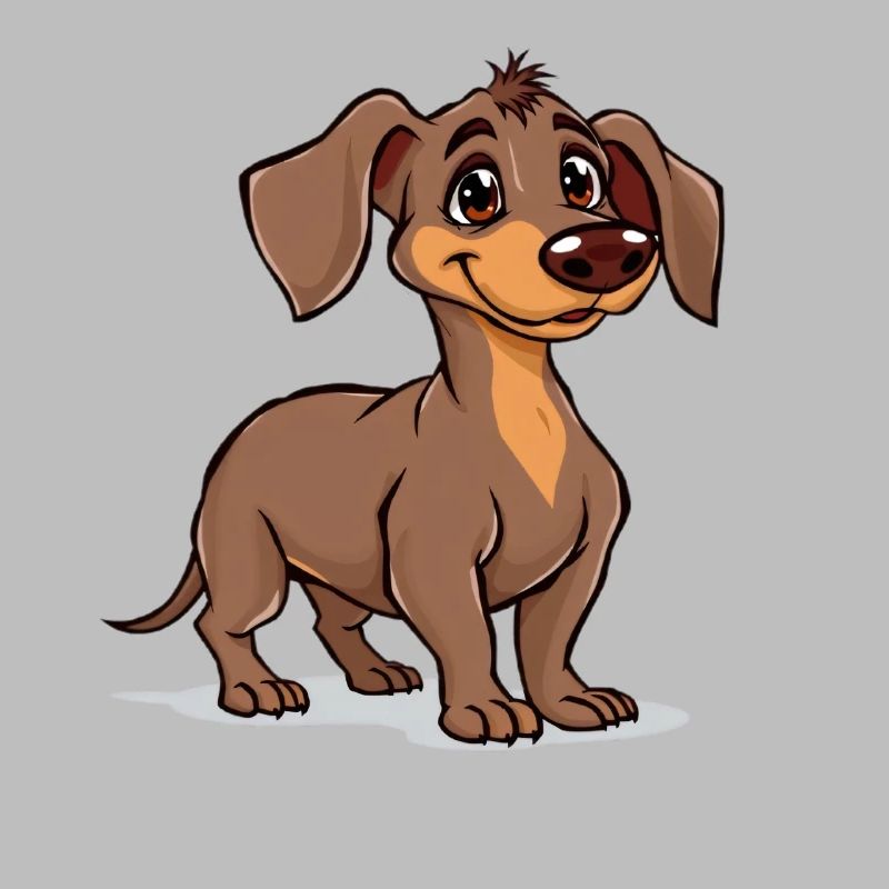 Teckel chiot mignon avec un regard amical
