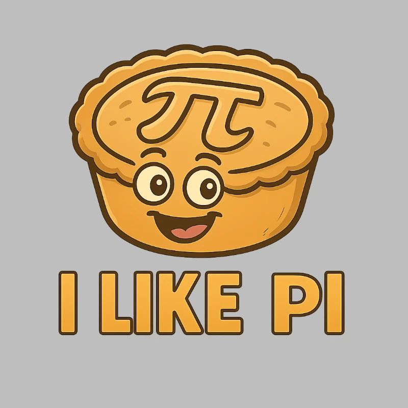 Pi cake with funny face