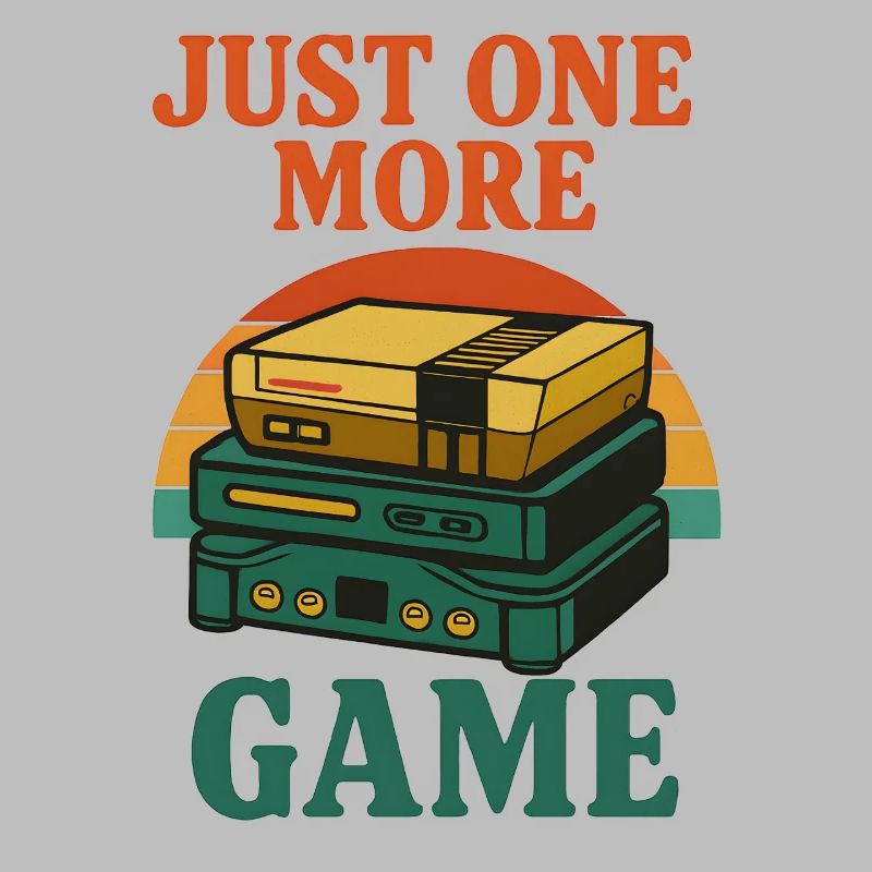 Retro Gaming Stack Illustration