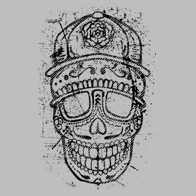 Cool Skull – Bold Distressed Tattoo Style