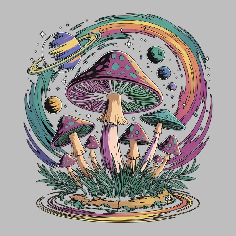 Fantaisie psychédélique de champignon de l’espace
