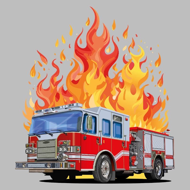 Fire brigade in action
