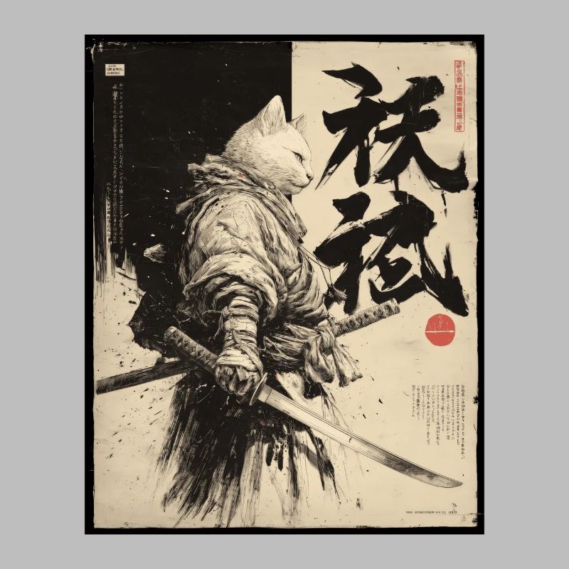 Samurai Cat, Japanese Warrior &amp; Fighter