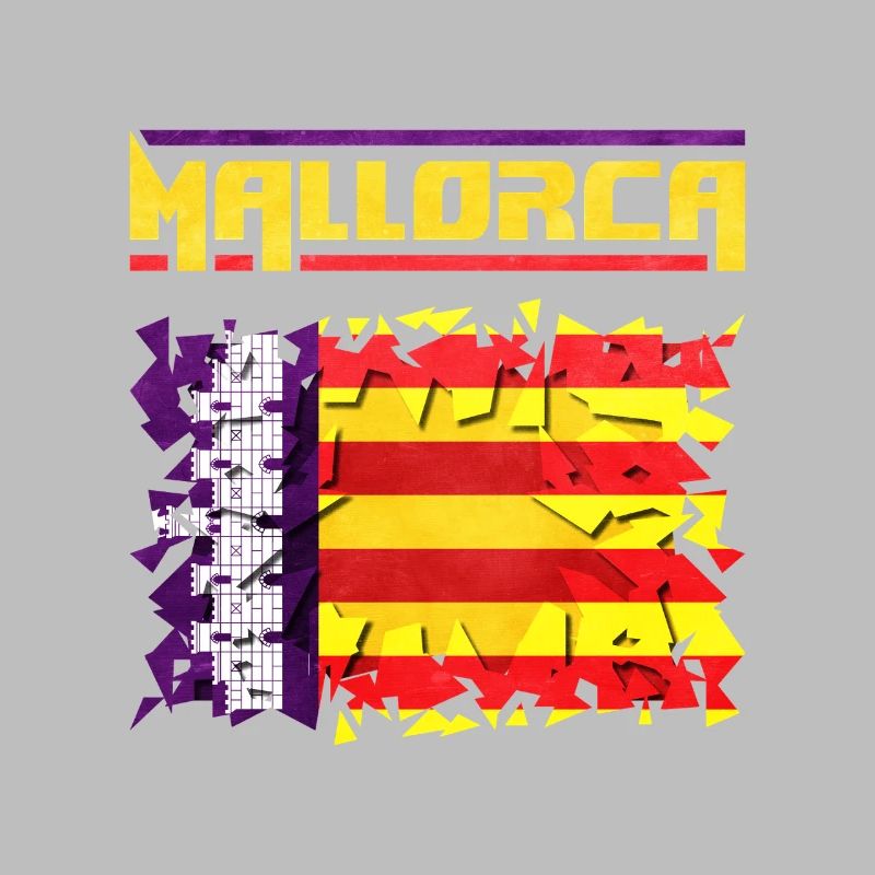 Conception musicale de Majorque avec le drapeau espagnol