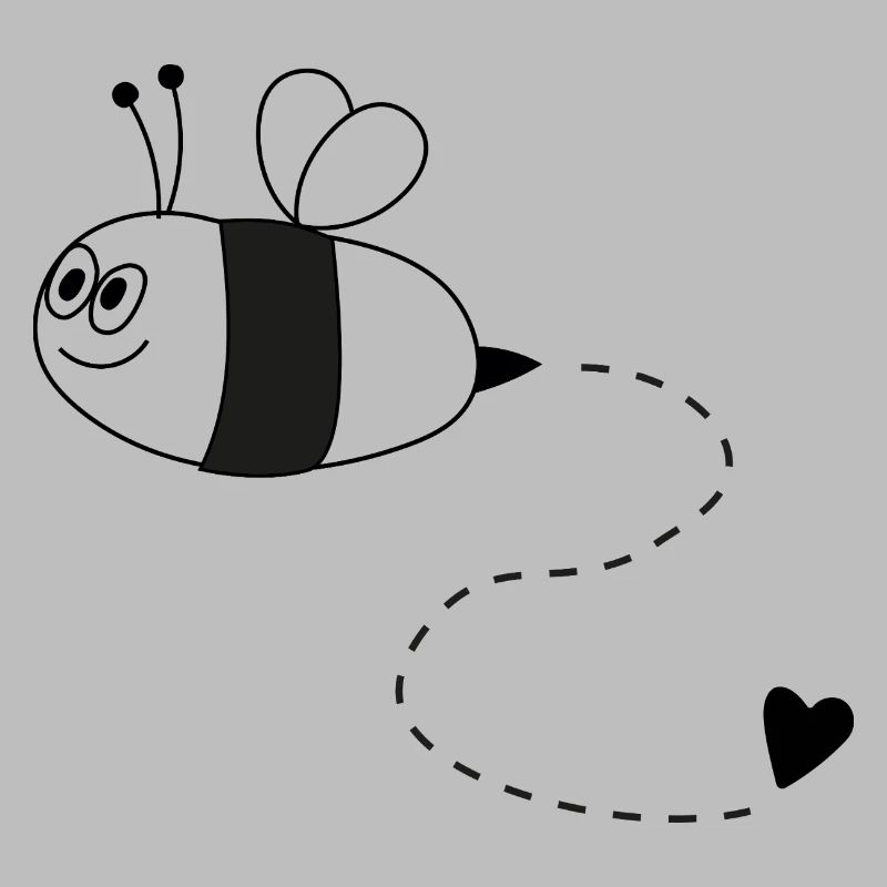 Bee with heart