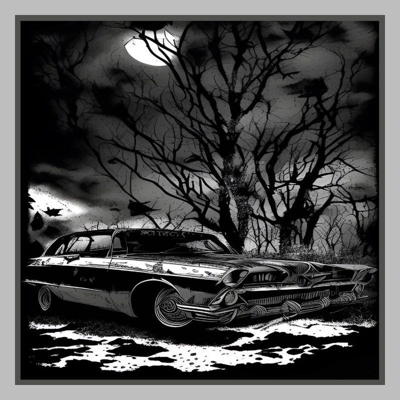 Oldtimer Oldtimer unter verwunschenem Baum