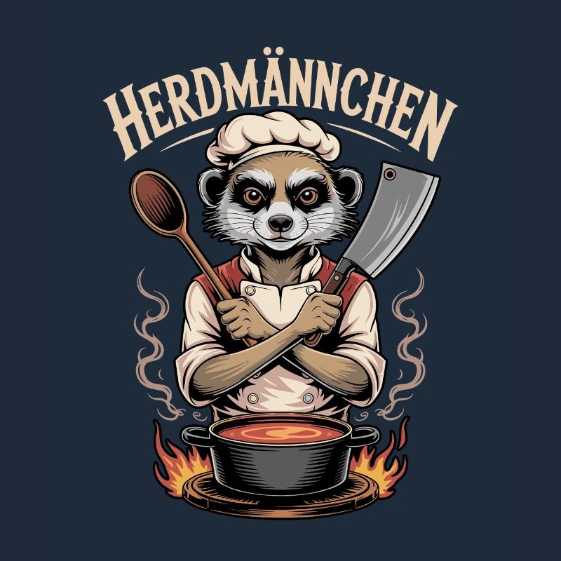 Herdmannchen Kochen Lustiger Koch Herdmannchen