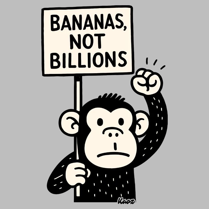 Bananas Not Billions Protest Monkey