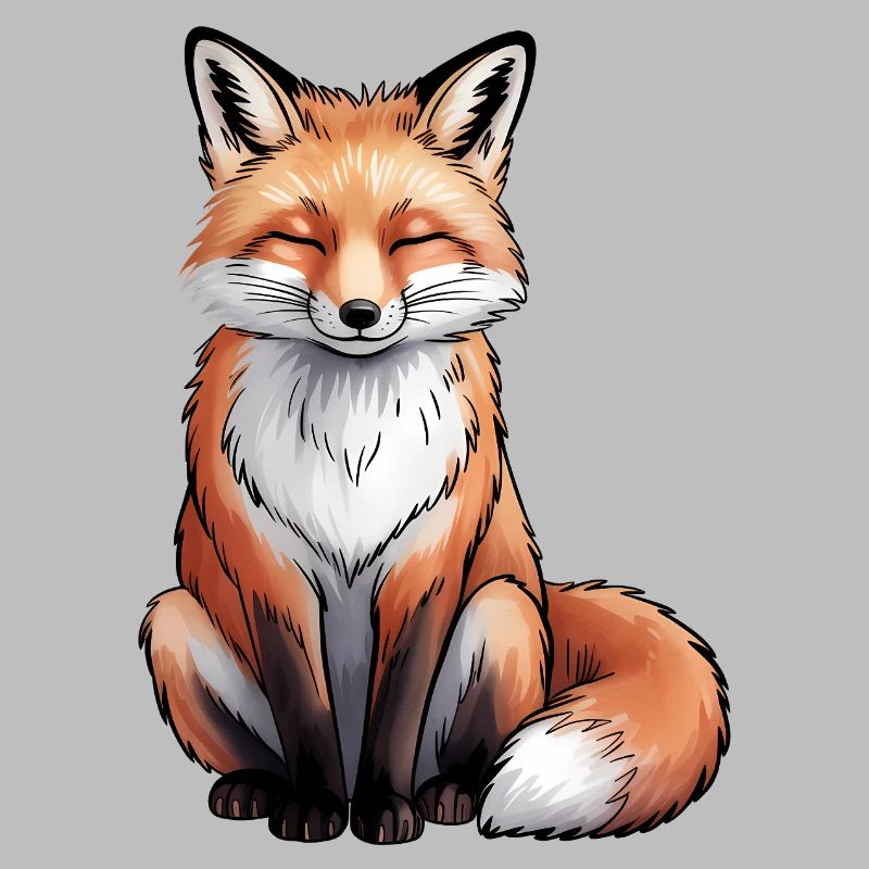 Fuchs sitzend