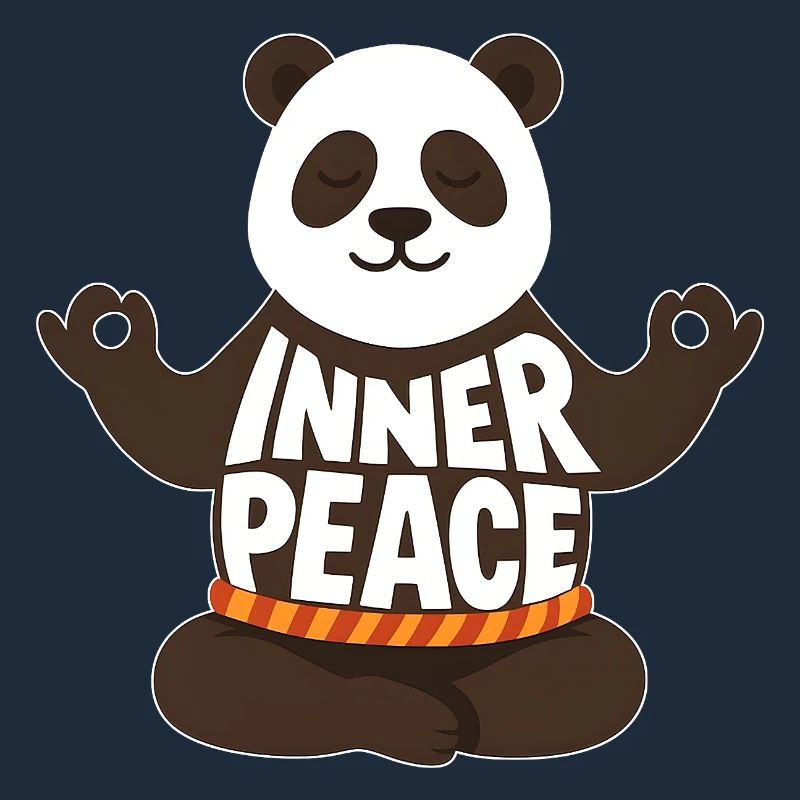 Meditierender Panda - Inner Peace