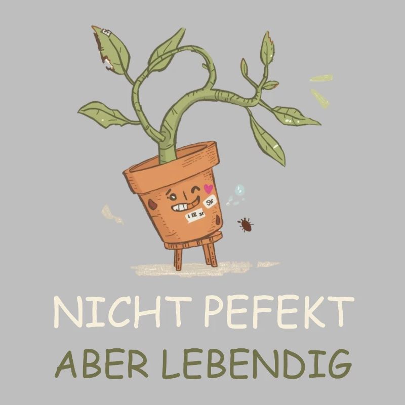 Lebendige Topfpflanze mit Witz