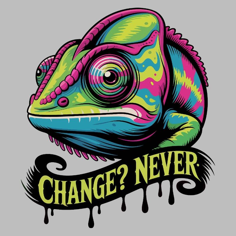 Neon Chameleon Change Never