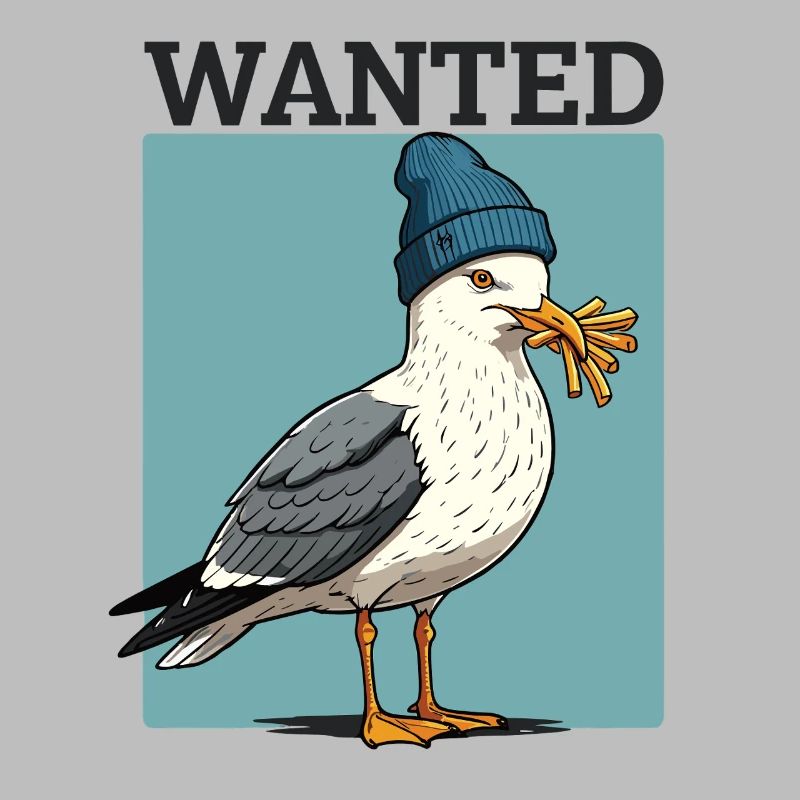Gesuchte Möwe Mit Pommes