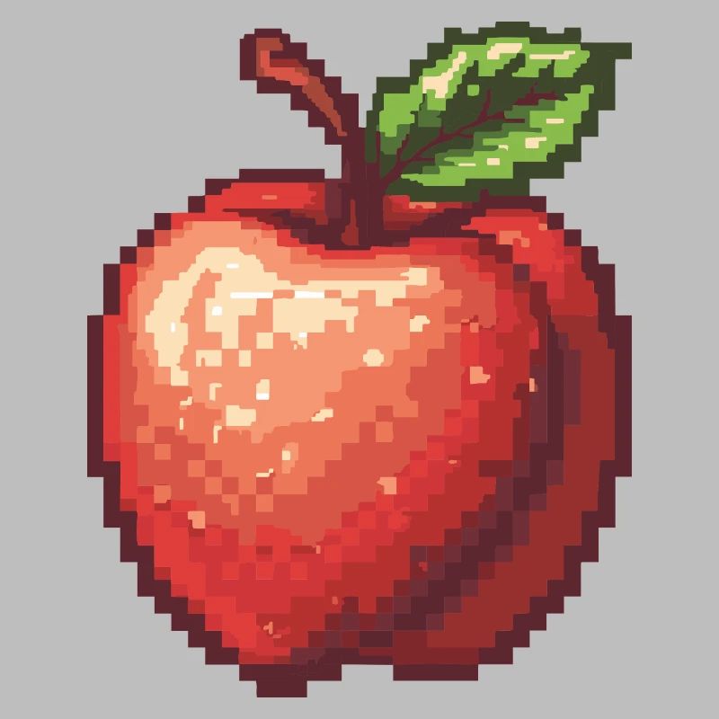 Retro Pixel Apple