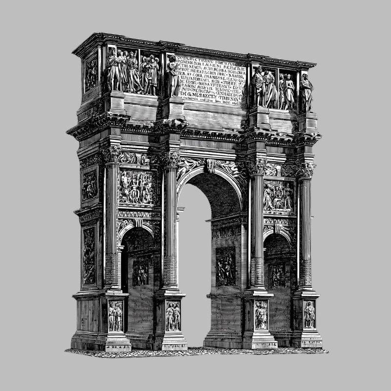 Arc de triomphe romain – Gravure antique