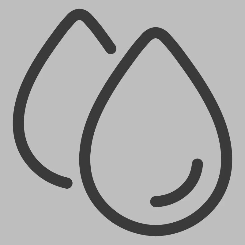Double Water Drops Line Icon Logo