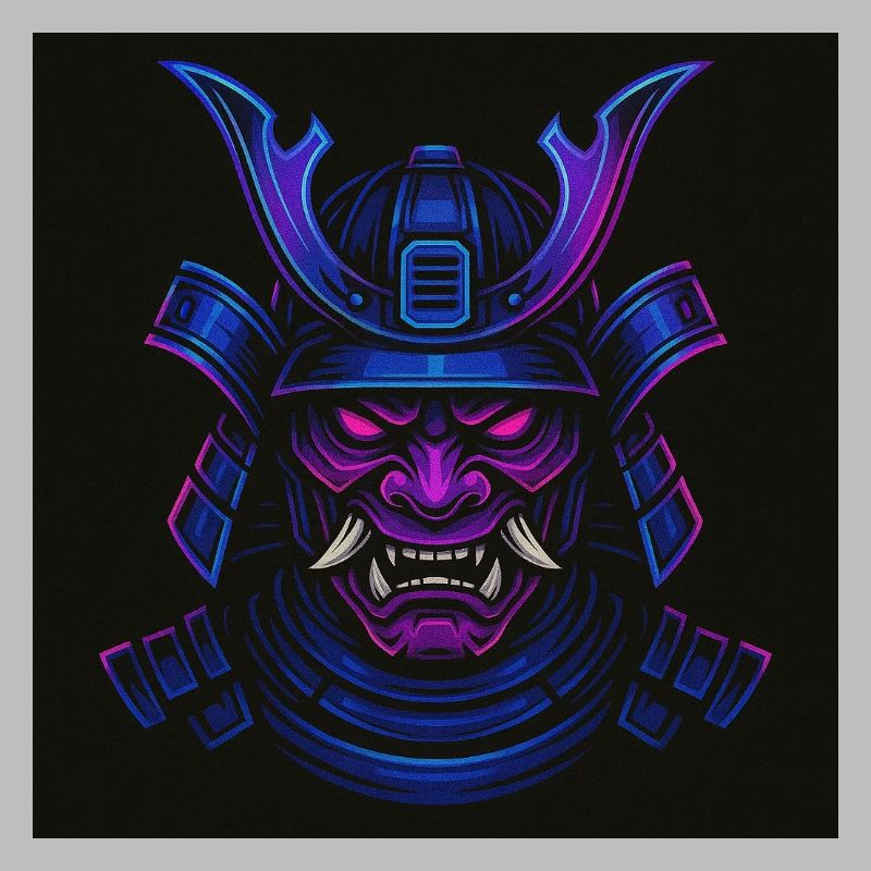 Neon Samurai Maske